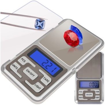Zsebméretű digitális precíziós mérleg – 200 g / 0,01 g pontossággal, Ruhhy