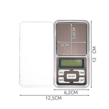 Zsebméretű digitális precíziós mérleg – 200 g / 0,01 g pontossággal, Ruhhy