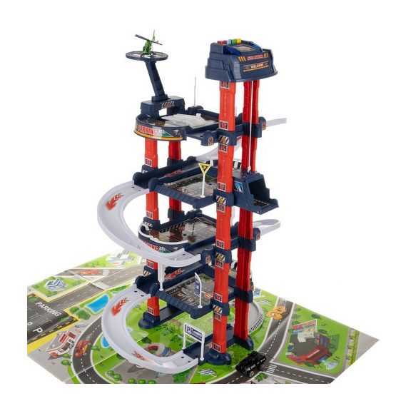 4 szintes parkolóház helikopter leszállóval és lifttel, Kruzzel 4 szintes parkolóház helikopter leszállóval és lifttel, Kruzzel