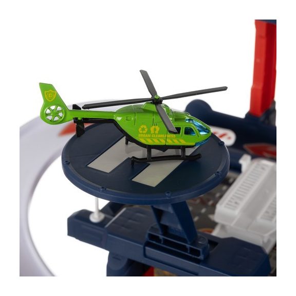 4 szintes parkolóház helikopter leszállóval és lifttel, Kruzzel 4 szintes parkolóház helikopter leszállóval és lifttel, Kruzzel