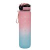 Kulacs, 1 liter, szivárgásgátló zár, szívószál, -20–80 °C, rózsaszín/kék, Trizand