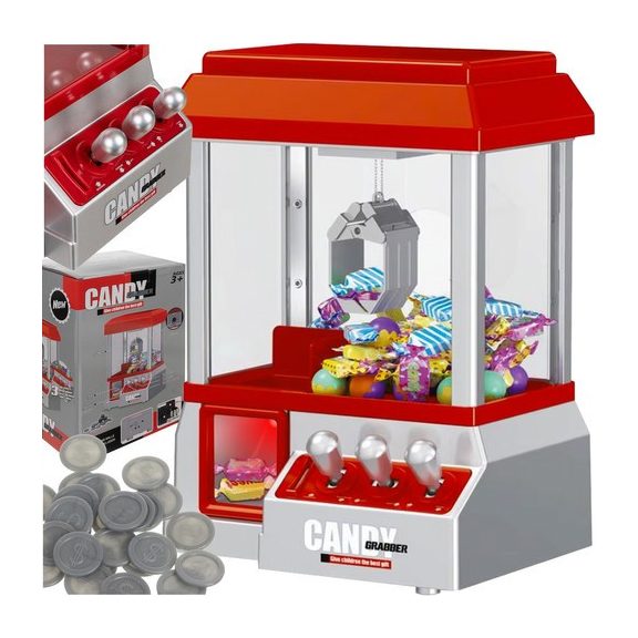 Candy Fishing ügyességi játékautomata – 24 zsetonnal, piros Candy Fishing ügyességi játékautomata – 24 zsetonnal, piros