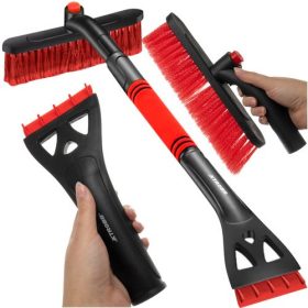   Prémium Teleszkópos Jégkaparó és Hóseprű – 95 cm-ig nyújtható, forgó kefével, Iso Trade