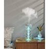 Dekoratív párásító és 2 az 1-ben éjjeli fény rózsa effektusú LED világítással – 400 ml, Ruhhy
