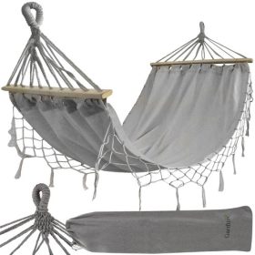   XXL kerti függőágy fa kerettel 200x150 cm, 2 személyes, Gardlov