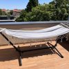 XXL kerti függőágy fa kerettel 200x150 cm, 2 személyes, Gardlov