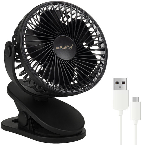 Fekete vezeték nélküli ventilátor, Ruhhy