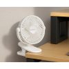 Vezeték nélküli ventilátor csipesszel – fehér, Ruhhy