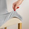 Székhuzat szett – 6 db világosszürke, univerzális bársony, Ruhhy