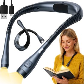   LED Nyaklámpa Olvasáshoz – USB-C tölthető, állítható fényerővel, Izoxis