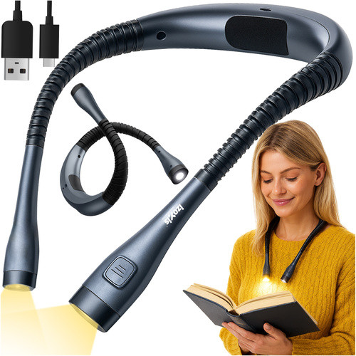LED Nyaklámpa Olvasáshoz – USB-C tölthető, állítható fényerővel, Izoxis