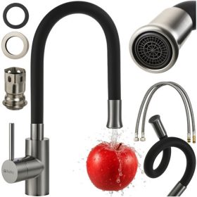   Flexibilis konyhai csaptelep 360° forgatható kifolyóval és perlátorral, Ruhhy