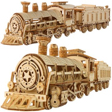 3D fa puzzle – Gőzmozdony, Kruzzel