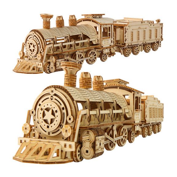3D fa puzzle – Gőzmozdony, Kruzzel 3D fa puzzle – Gőzmozdony, Kruzzel