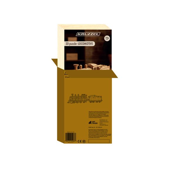 3D fa puzzle – Gőzmozdony, Kruzzel 3D fa puzzle – Gőzmozdony, Kruzzel