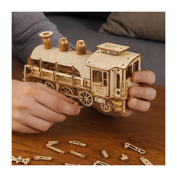 3D fa puzzle – Gőzmozdony, Kruzzel 3D fa puzzle – Gőzmozdony, Kruzzel