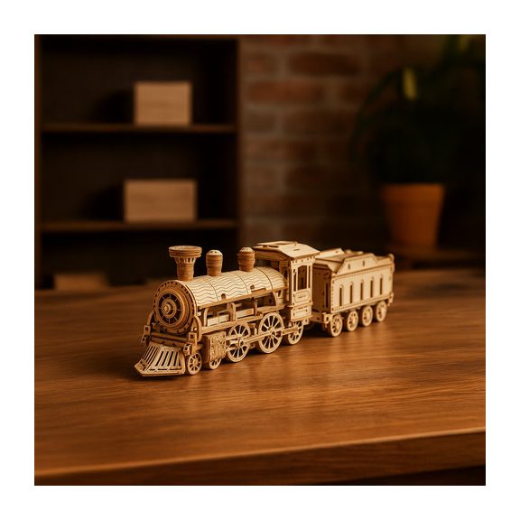 3D fa puzzle – Gőzmozdony, Kruzzel 3D fa puzzle – Gőzmozdony, Kruzzel