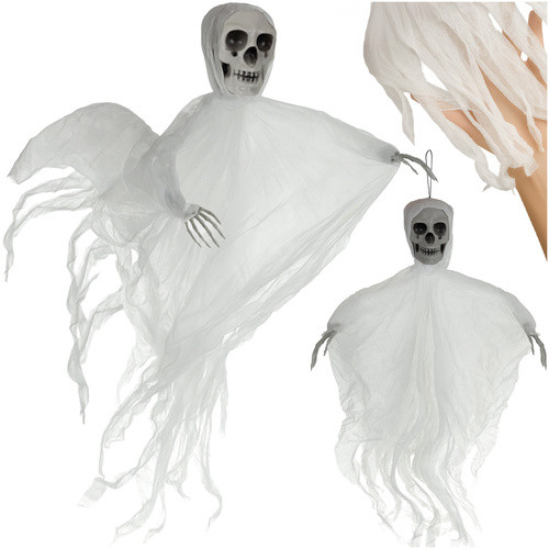 Függő fehér csontváz dekoráció – 70 cm-es Halloween dísz, Ruhhy