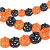 Halloween tökös girland – 3 m, papír dekoráció, Ruhhy