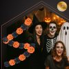 Halloween tökös girland – 3 m, papír dekoráció, Ruhhy