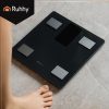 Intelligens analitikai személymérleg – fekete, LCD kijelzővel, 226 kg-ig, Ruhhy