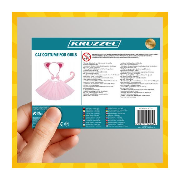 Rózsaszín cicajelmez lányoknak – 4 részes szett, Kruzzel Rózsaszín cicajelmez lányoknak – 4 részes szett, Kruzzel