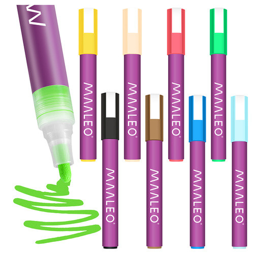 Acrylic markers - set of 8 Maaleo 27052