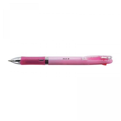 Golyóstoll pink test, Zebra Clip on Slim 4C 4 színű