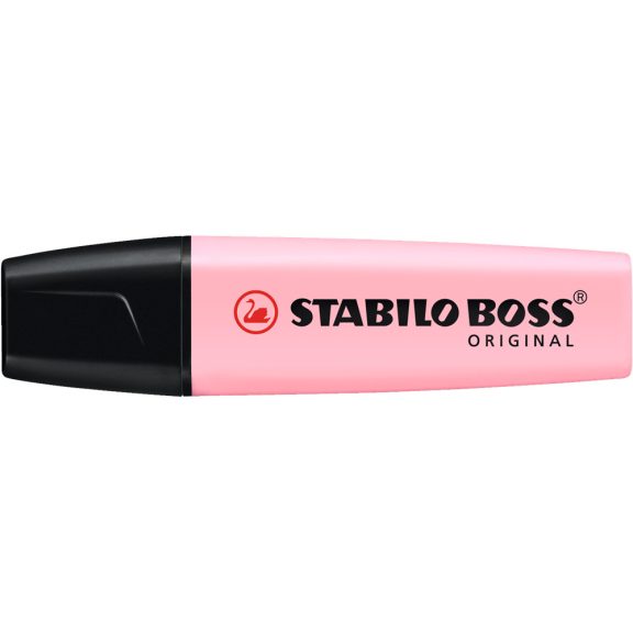 Szövegkiemelő 2-5mm, vágott hegyű, STABILO Boss original 70/129 pastel pink Szövegkiemelő 2-5mm, vágott hegyű, STABILO Boss original 70/129 pastel pink