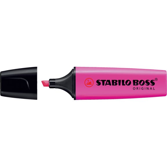 Szövegkiemelő 2-5mm, vágott hegyű, STABILO Boss original 70/56 pink Szövegkiemelő 2-5mm, vágott hegyű, STABILO Boss original 70/56 pink