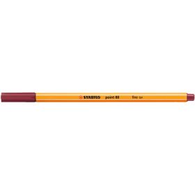 Rostirón, tűfilc 0,4mm, STABILO Point 88 bordó