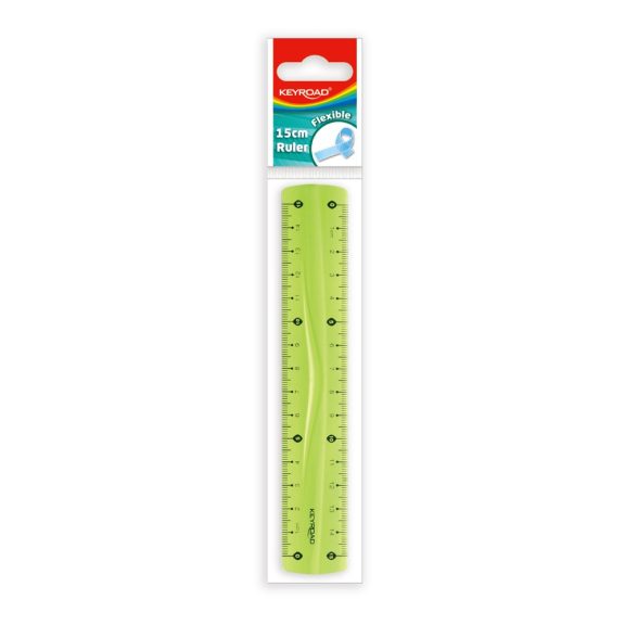 Vonalzó 15 cm, flexibilis Keyroad vegyes színek Vonalzó 15 cm, flexibilis Keyroad vegyes színek