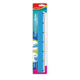   Vonalzó 30 cm, fém skálával Keyroad Colour Bar vegyes színek