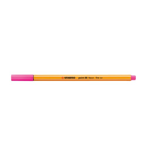 Rostirón, tűfilc 0,4mm, STABILO Point 88 neon rózsaszín