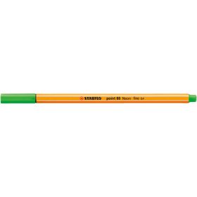 Rostirón, tűfilc 0,4mm, STABILO Point 88 neon zöld