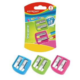   Hegyező 2 lyukú 2 db/bliszter Keyroad Easy-sharp vegyes színek