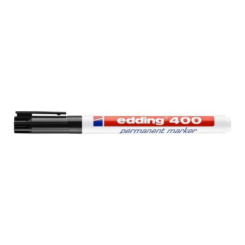 Alkoholos marker 1 mm, kerek hegyű, Edding 400 fekete