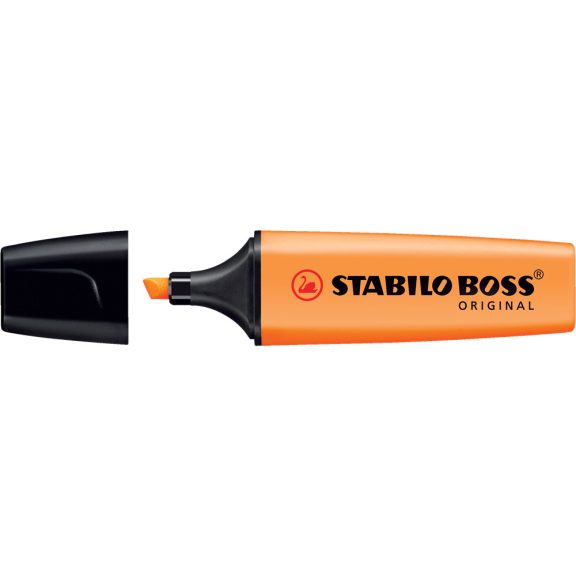 Szövegkiemelő 2-5mm, vágott hegyű, STABILO Boss original 70/54 narancs Szövegkiemelő 2-5mm, vágott hegyű, STABILO Boss original 70/54 narancs
