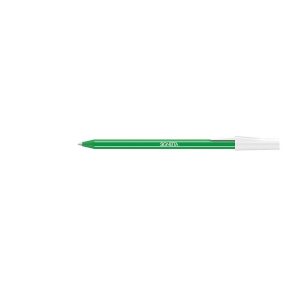Golyóstoll 0,7mm, kupakos, Ico Signetta, írásszín zöld