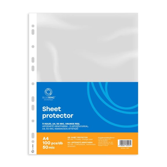 Genotherm lefűzhető, A4, 50 micron narancsos Bluering® 100 db/csomag, Genotherm lefűzhető, A4, 50 micron narancsos Bluering® 100 db/csomag,