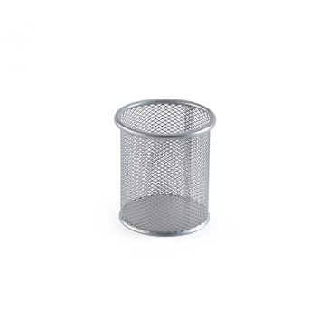 Fémhálós írószertartó pohár kerek Bluering® ezüst