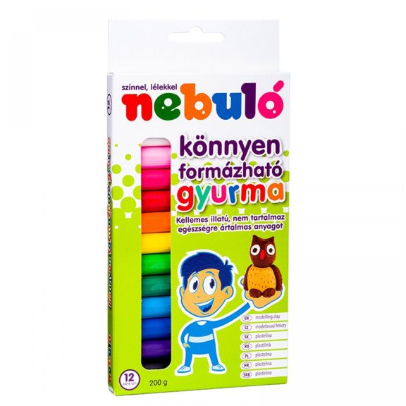 Gyurmakészlet, 200g. Nebulo 12 klf. szín Gyurmakészlet, 200g. Nebulo 12 klf. szín