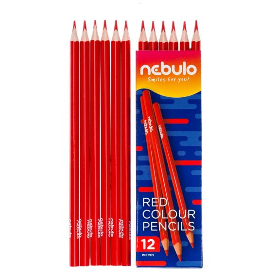 Színes ceruza, háromszög, Nebulo piros Színes ceruza, háromszög, Nebulo piros
