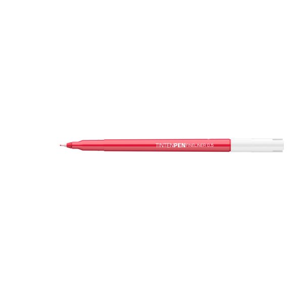 Rostirón, tűfilc vízbázisú, 0,5mm, kerek test, Tinten Pen Ico piros