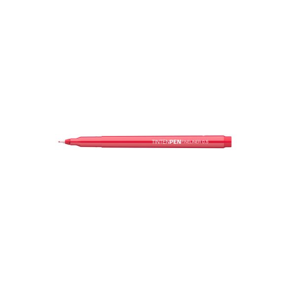 Rostirón, tűfilc vízbázisú, 0,5mm, kerek test, Tinten Pen Ico piros