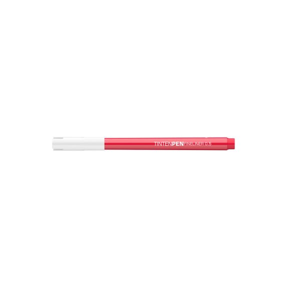 Rostirón, tűfilc vízbázisú, 0,5mm, kerek test, Tinten Pen Ico piros