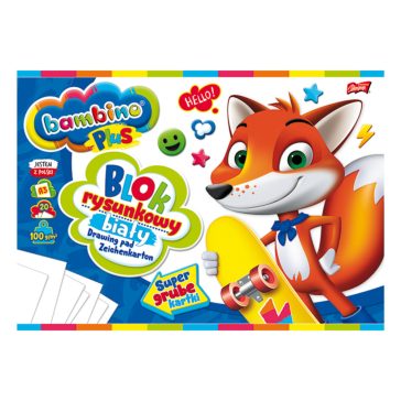 Rajztömb A3, 20 fehér lap, 100g, Bambino