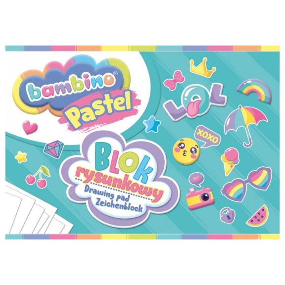 Rajztömb A4, 20 lapos, Bambino Pastel Rajztömb A4, 20 lapos, Bambino Pastel