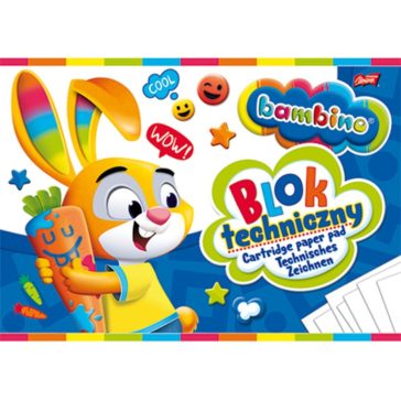 Rajzpapír tömb A4, 10 lapos, Bambino