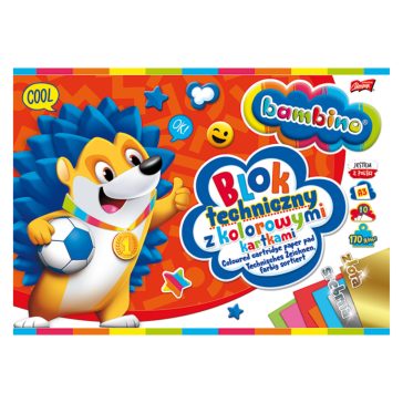   Rajzpapír tömb A3, 10 színes lap (arany és ezüst is), Bambino